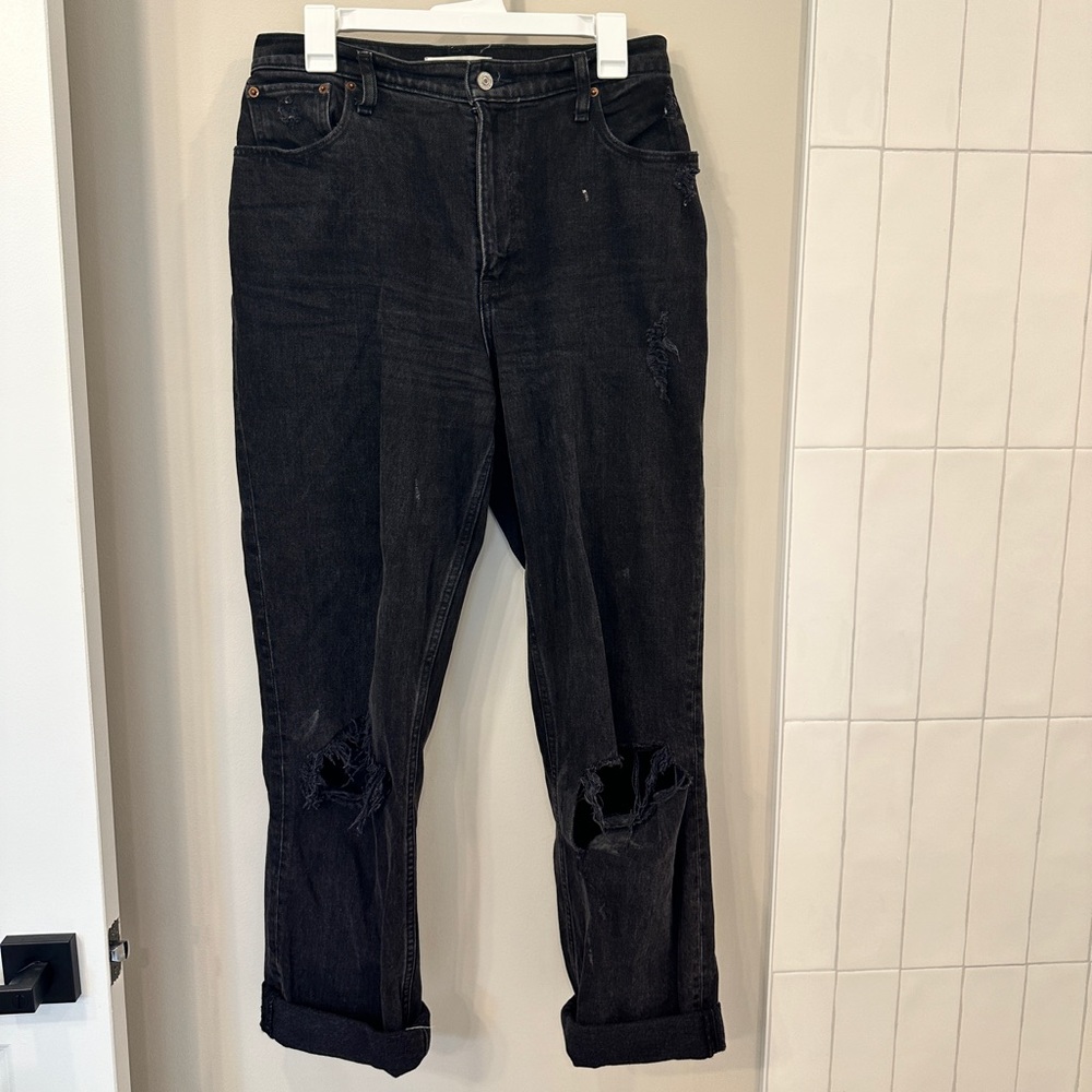 Abercrombie Curve Love The 90's Straight Ultra High Rise Jean,
